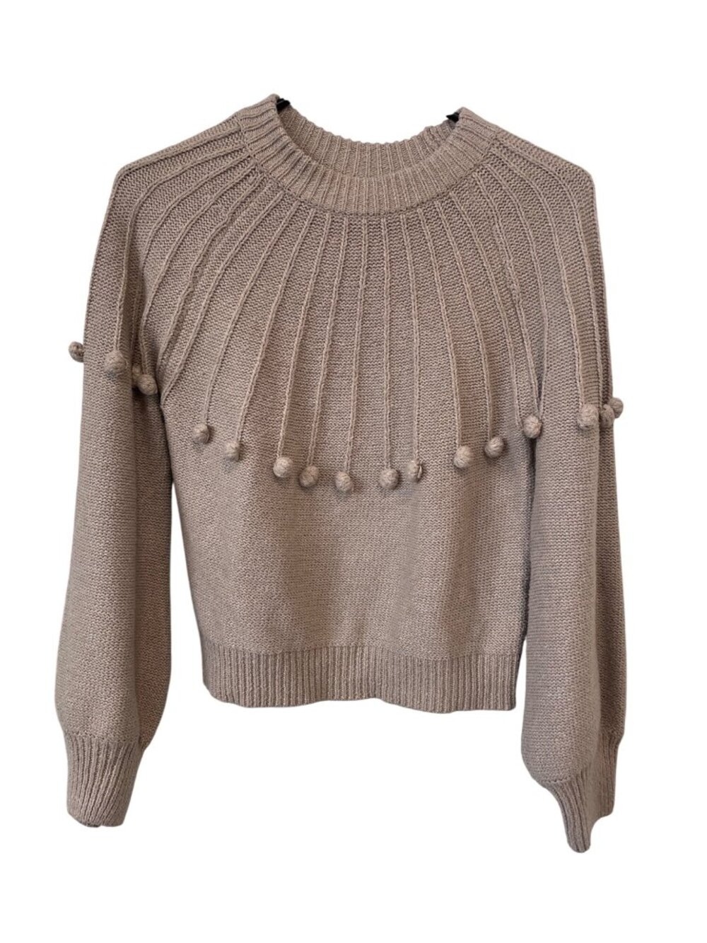 Dreamers Sweater Small/Medium Pom Pom Knit Crewneck Long Sleeve Pullover Lounge